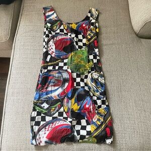 Checker racing print jams world dress size M